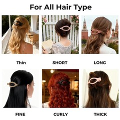 8 Pack Flat Hair Clips for Women – Duckbill Claw Clips with Strong Hold, Matte N
