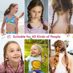 Small Super Stretch Hair Ties for Girls Children Women No Break Seamless Hair…