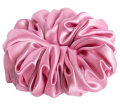 Handmade Stretch Satin Scrunchie – 30 Colors, 5.5″ Large Hair Accessory, Soft Po