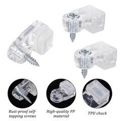20 Pcs Glass Retainer Clips Mirror Holder Clips Plastic Glass Panel Clip with…