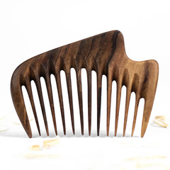 Women Wooden Hair Comb Personalized Gift for Wife Anniversary Mom Gift (Wave)