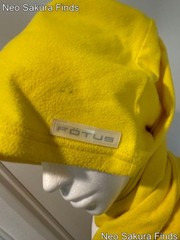 FOTUS Yellow Fleece Scarf & Hat Set, Vintage Rare Item