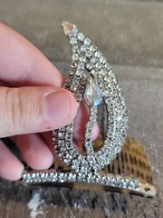 Sequin silver teardrop hair pin piece accessory