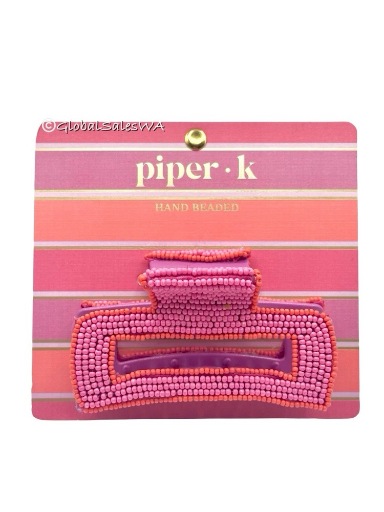 Piper K Pink Beaded Hair Claw Clip Women Accessories