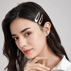 KWONG Dofash 5CM/2IN Metal Snap Hair Clips for Women & Girls, 12 Count/Caramel
