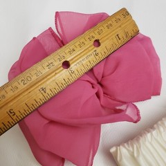 Vintage 1980s Lot of Fabric Hair Barrettes with French Metal Clips