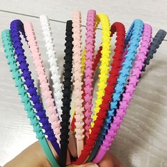 12 PCS Colorful Thin Plastic Five Star Headbands Teeth Hair Accessories Girls