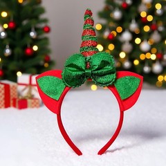 OIUUBBII St. Patrick’s Day Bow Headband Glitter 1 Count (Pack of 1), B-green
