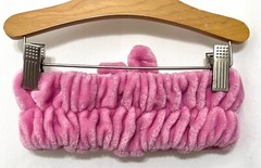 240329 Home LINE FRIENDS BT21 Pink Cooky Face Washing Spa Headband EUC
