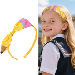 Cute Pencil Hairband – Yellow Polka Dot Headband for Girls ,-Back to Classroo…