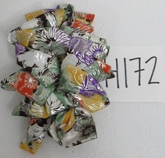 Ruffle Wave Banana Hair Clip Accessory Clamp Silver Metallic Floral Vintage