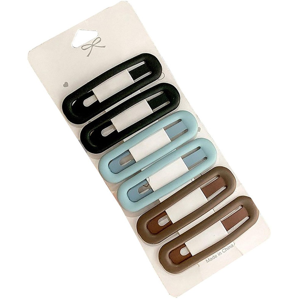 Matte Snap Hair Clips 6 PCS Candy Colour Non-Slip Metal Clips for Girls