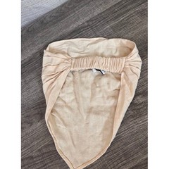 Princess Polly Beige Linen Blend Head Wrap Scrunchie Bandana Headband One Size