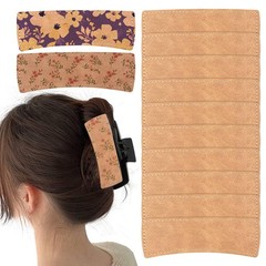 Framendino, 10 Pack Hair Claw Clips Cover 1 Count (Pack of 10), Brown