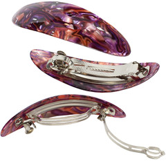6 Beautiful Lines Retro Classic Large Barrettes Hair Pins, Hair Clips For Women