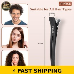 AIMIKE 6pcs Non-Slip Hair Clips – Black Duck Billed Styling Clips