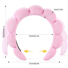 Ztomine Spa Headbands for Washing Face or Facial, Set of 2 Skincare Headbands, T