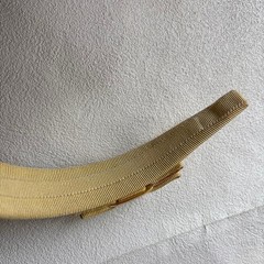 Salvatore Ferragamo Auth Vara Ribbon Canvas Headband Ivory 45 cm 17.7″ 3.3 cm