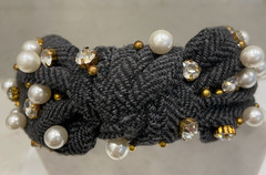 Chunky Headbands Lot 5 Full Rhinestones Clear/ Colored Pearl Lace Accents Bridal