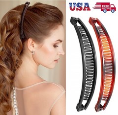 8× Women Clincher Combs Banana Combs Banana Clip Grip Fishtail Fish Hair Clip US