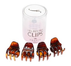 France Luxe Les Petite Clips, Small Dainty Claw 1 Count (Pack of 4), Tortoise