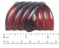 Parcelona French Interwined Brown Shell Celluloid Pony Hair Clip Barrette