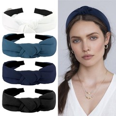 4PCS Knotted Headbands for Women Girls – Non Slip Wide Top Knot Headbands with