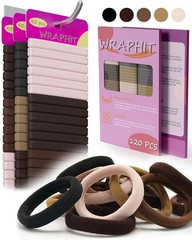 120pc Hair Ties No Damage Snag Free for Thick Hair | soft,ouchless,seamless,thic