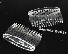 12 Clear Plastic Hair Combs Ready to Decorate Bridal Accessory DIY Quinceanera