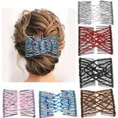 Aethland 6 Pieces Magic Hair Comb black, blue, brown, pink, red, white
