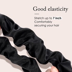 OLESILK 100% Mulberry SilkScrunchies for Hair Sleep, Women Grils Silk Hair Ti…