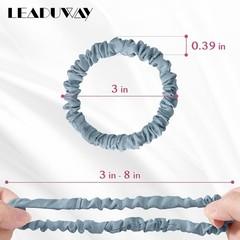 24 Pcs Silk Scrunchies, No Damage Skinny Hair Ties for Thick Thin Hair