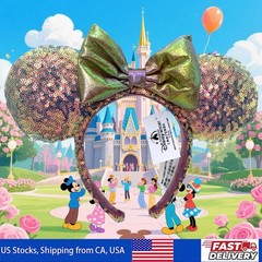 Disney-Park Minnie 50th Anniversary Ears Earidescent Iridescent Headband NWT