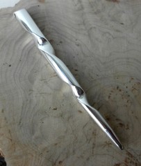 JWL Aluminum 6″ Silver Conical Spiral Hair Stick Fork Unbreakable Waterproof
