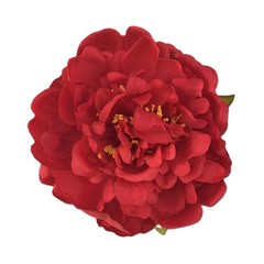Large Peony Hair Clip and Pin Brooch, 5 inch Artificial Flower, 2 Colors