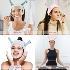 Snail Spa Headband and Wristband Set, Skincare Makeup Headband for Washing Fa…