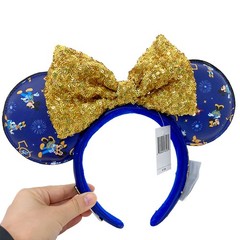 Minnie Mouse Blue Headband 50th Anniversary Disney-Parks Ears WDW US Stock