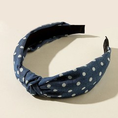 3 Pc Knotted Denim Print Cloth Headband Face Wash Hair Hoop Hair Accessories