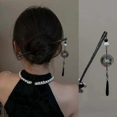 2024 Chinese Style Butterfly Flower Tassel Zinc Alloy Hair Stick for Women