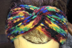 BLUE BLACK GREEN YELLOW Twist Headwrap Women Ear Warmer Handmade Crochet NEW