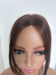 2.8″x4.7″Thin Lace 100%Human Hair Topper Cover Top Hairline Parting Line 10″~12″