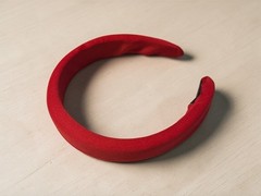 Red Handmade Padded Cushion Fashion Headband Hair Accessory
