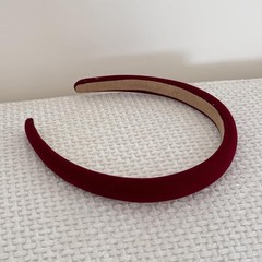 4 PCS Solid Color Thin Velvet Headbands Women Non Slip Comfortable Hairband