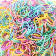 1500PCS Nylon Hair Elastic Bands Ponytail Holders Hair Ties Set for Girls Kids