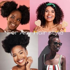 2 PCS Adjustable Satin Hair Ties Afro Puff Scrunchies Dark Brown Ponytails