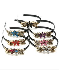 EVE STAR CLEAR PINK BLUE BLACK RED PURPLE MULTI ACRYLIC GOLD HEADBAND ACCESSORY