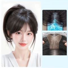 2.3″x3.15″ Front Lace Magic Touch fastener 100% Human Hair Hairline Topper 10″