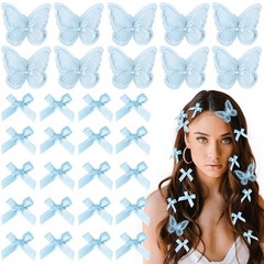 30 Pcs Bow Butterfly Hair Clip Cute Lace Embroidery Butterfly Hair Bow for Wo…