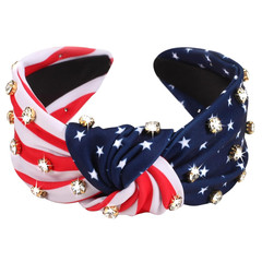 American Flag Knotted Headbands 4th of July Independence Day USA Patriotic Rhine
