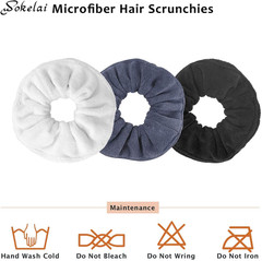 Hair Drying Towel Scrunchies – Terry Cloth Scrunchie Large Microfiber Hair Ties